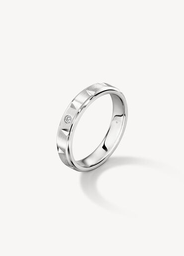 LOVE Chevron Wedding Band, Platinum LOVE Chevron Wedding Band, Platinum, large