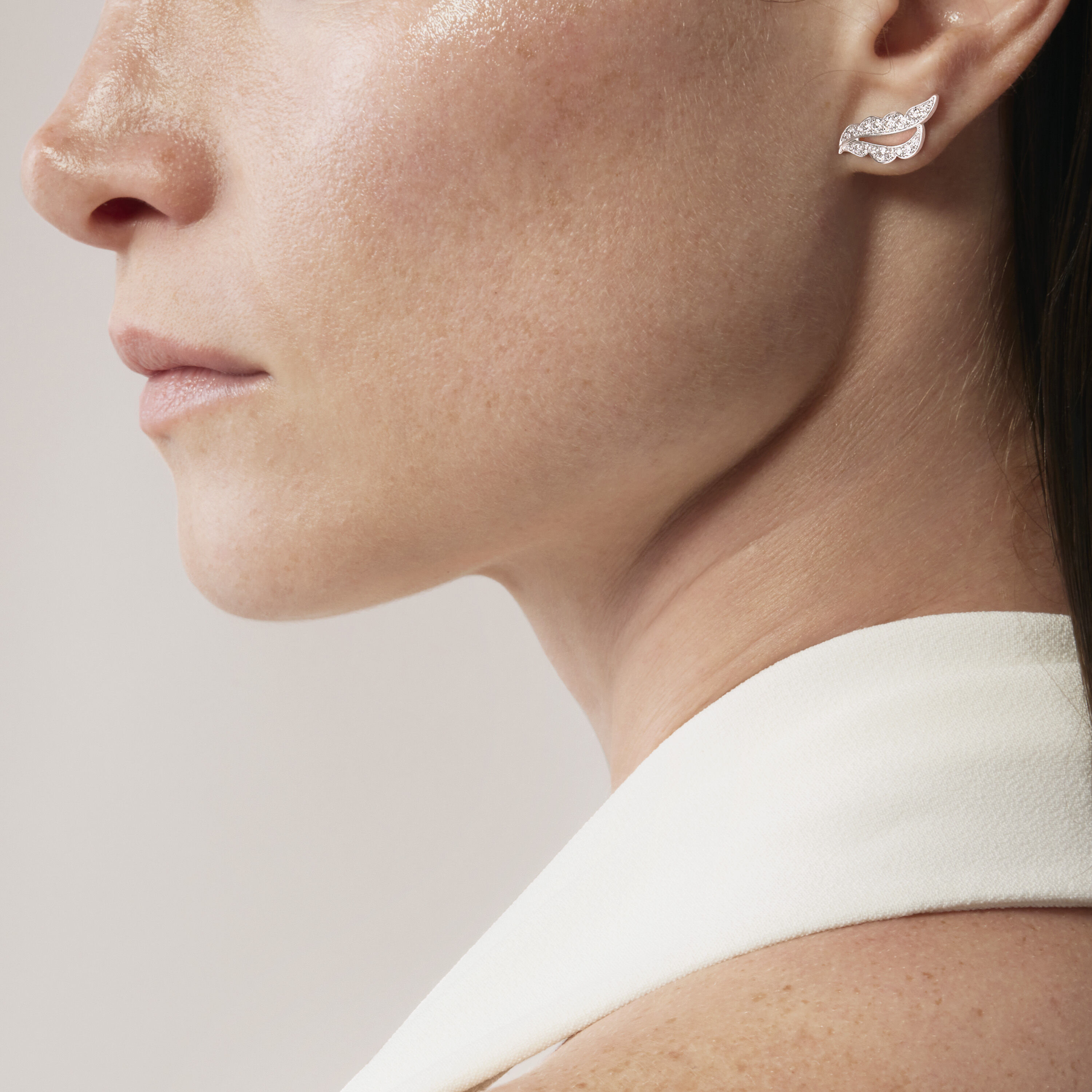 Lorelei Ribbon Ear Climbers, 18K Yellow Gold, large