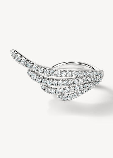 VELA French Cut Pavé Cocktail Ring, 18K White Gold VELA French Cut Pavé Cocktail Ring, 18K White Gold, large