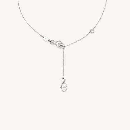 WHIMSICAL CLOVER 钻石项链, 18K 白金, large