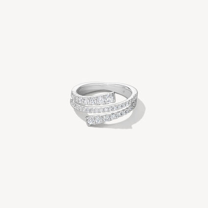 Grace Wrap Ring, 18K White Gold, large