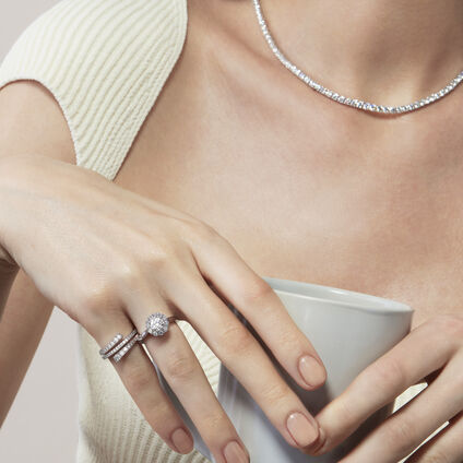 Grace Wrap Ring, 18K White Gold, large