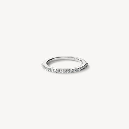 Camilla Diamond Band, 18K White Gold, large
