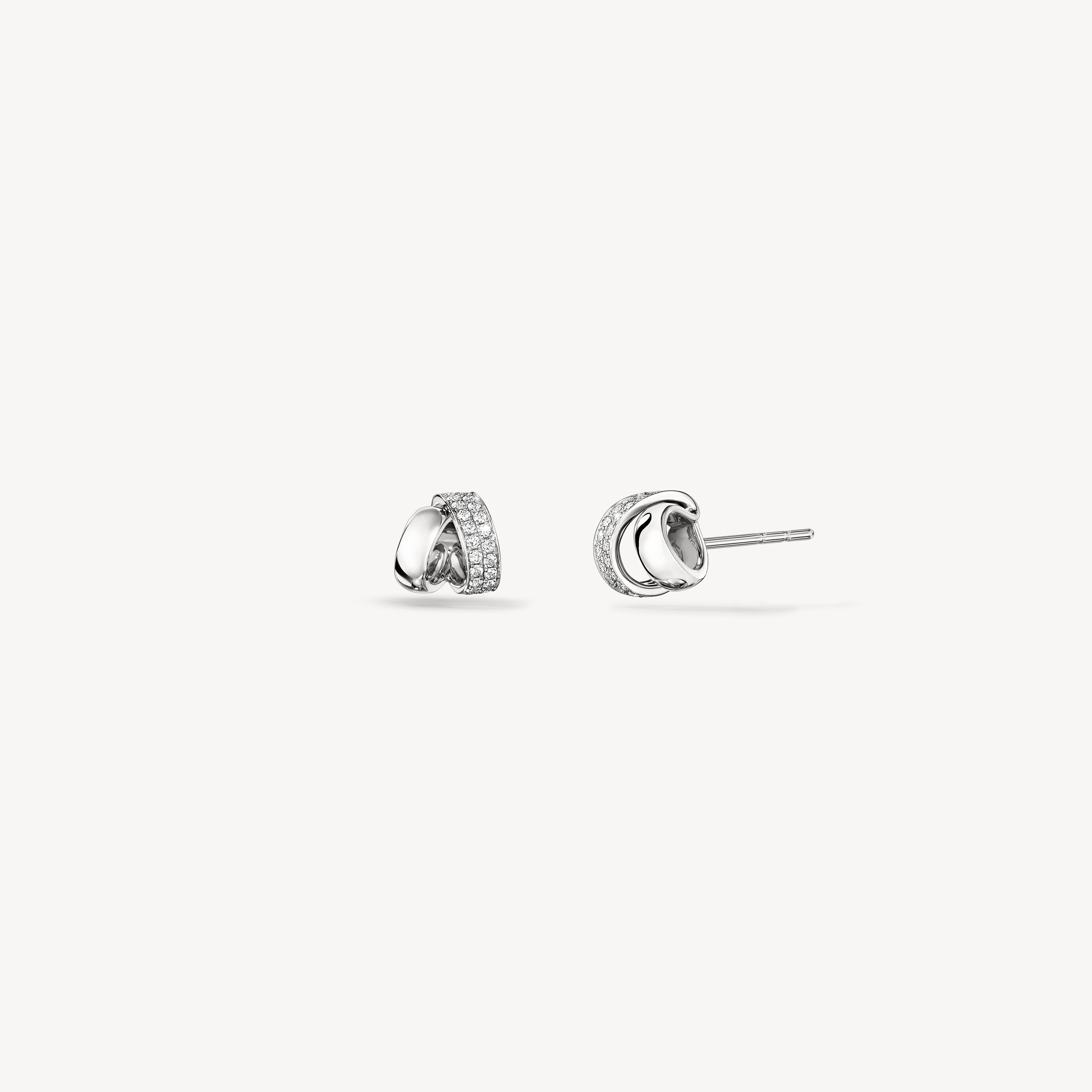 INSIDE/OUT Diamond Flip Earrings - Small, 18K White Gold, large