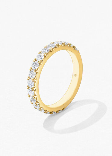 Vela French Cut Pavé Band, 18K Yellow Gold Vela French Cut Pavé Band, 18K Yellow Gold, large