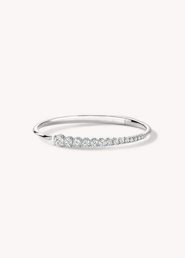 Icicle Diamond Bangle, 18K White Gold Icicle Diamond Bangle, 18K White Gold, large