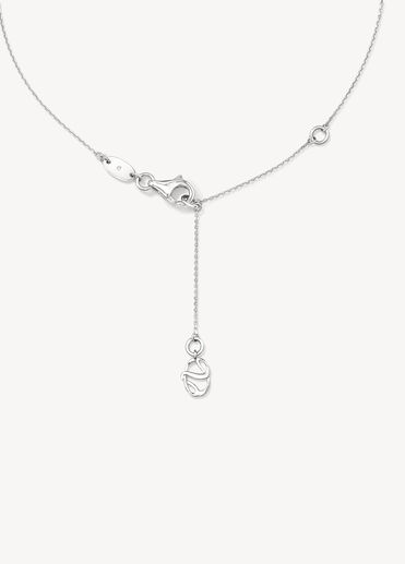 Charmed Half Moon Pendant Necklace, 18K White Gold Charmed Half Moon Pendant Necklace, 18K White Gold, large