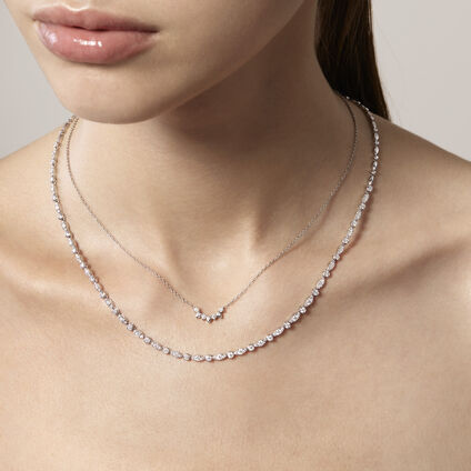 Aerial Solar Eclipse Pendant Necklace, 18K Rose Gold, large