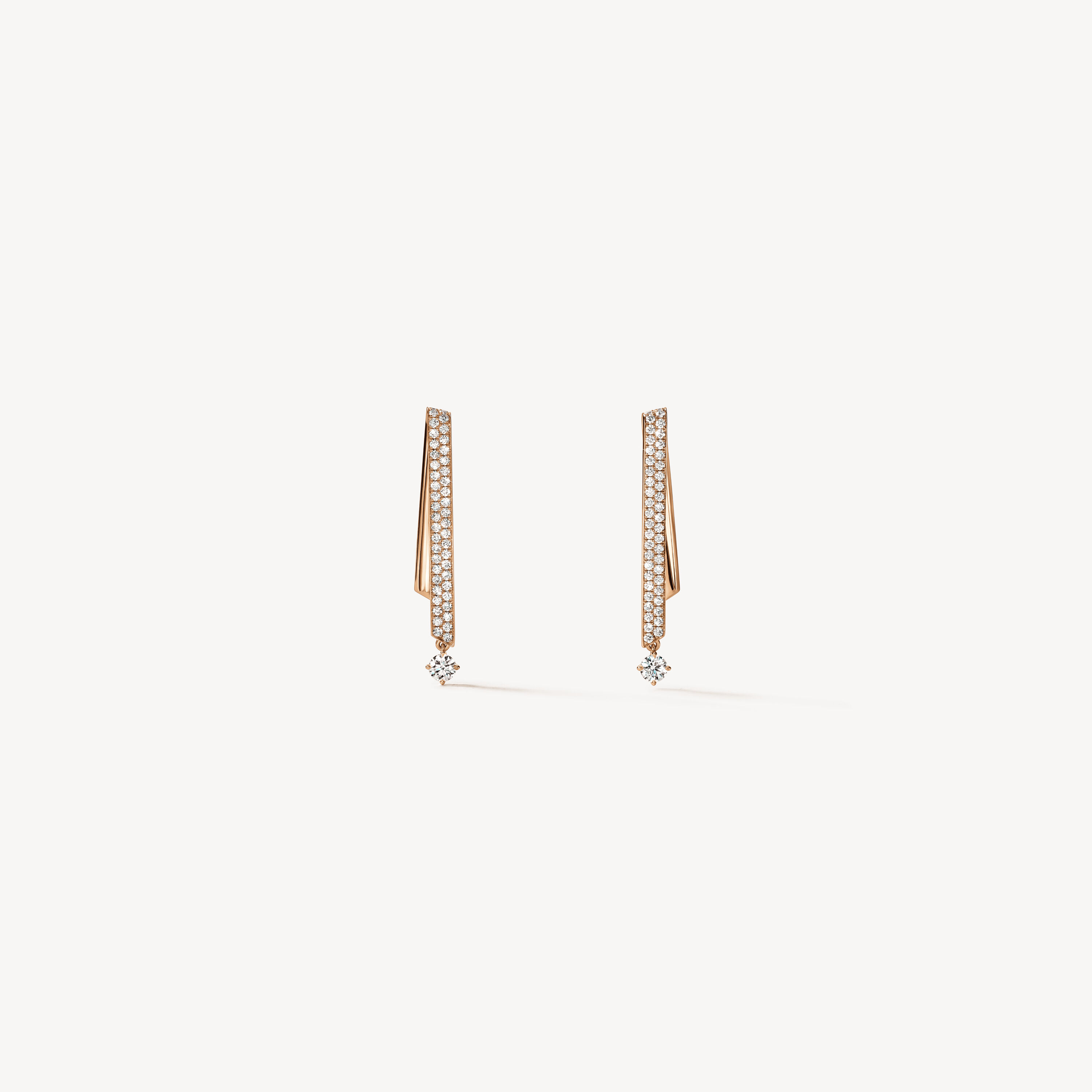 INSIDE/OUT Stiletto Flip 钻石耳环, 18K 玫瑰金, large