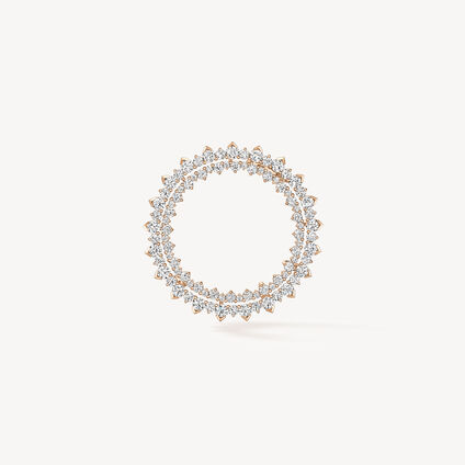 Aerial Open Sunburst Necklace , 18K Rose Gold, large