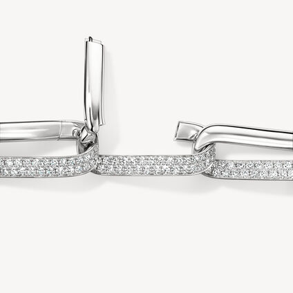 INSIDE/OUT Diamond Link Bracelet, 18K White Gold INSIDE/OUT Diamond Link Bracelet, 18K White Gold, large
