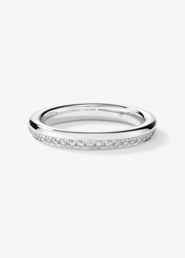 Barre Pavé Band, 18K White Gold Barre Pavé Band, 18K White Gold, large