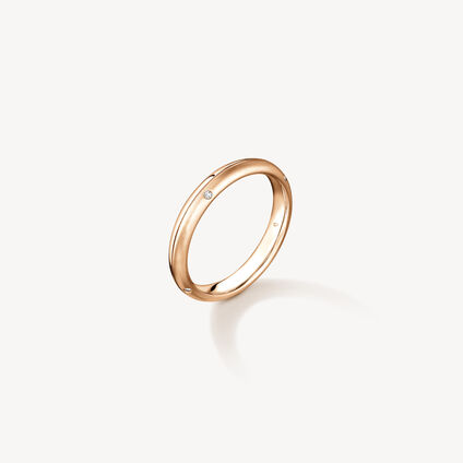 Love Satin Finish Band , 18K Rose Gold, large