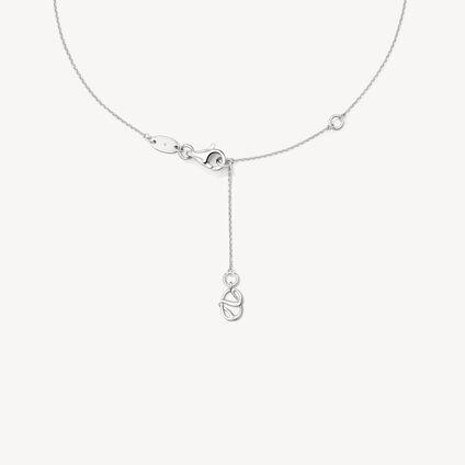 Illa Double Star Diamond Pendant Necklace, 18K Rose gold and White gold, large