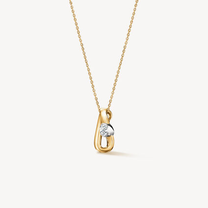 INSIDE/OUT 钻石项链, 18K 黄金, large
