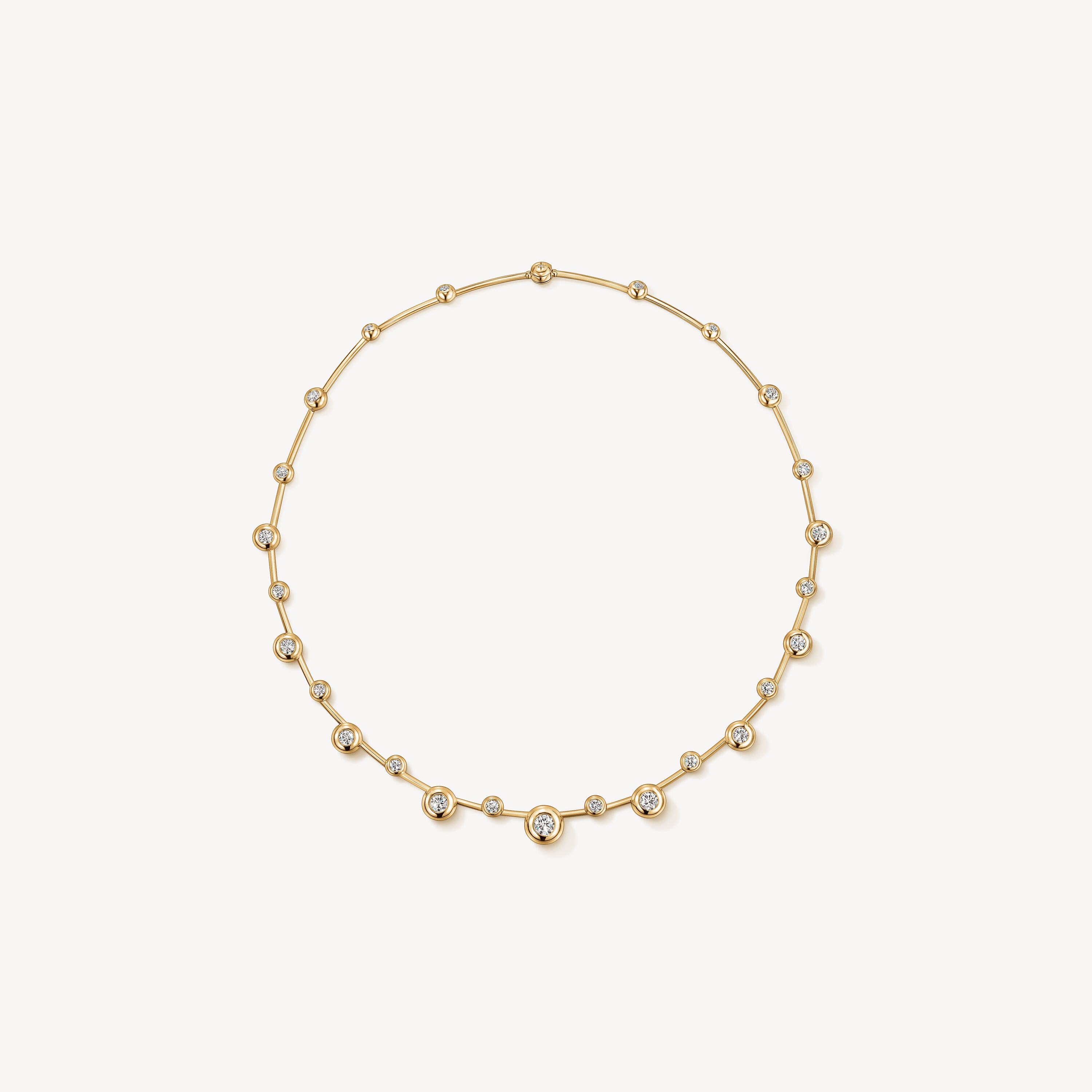DREAM FLOATING NECKLACE, 18K Yellow Gold, large
