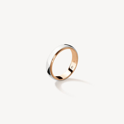 Star Wedding Band, Platinum and 18K Rose Gold, large