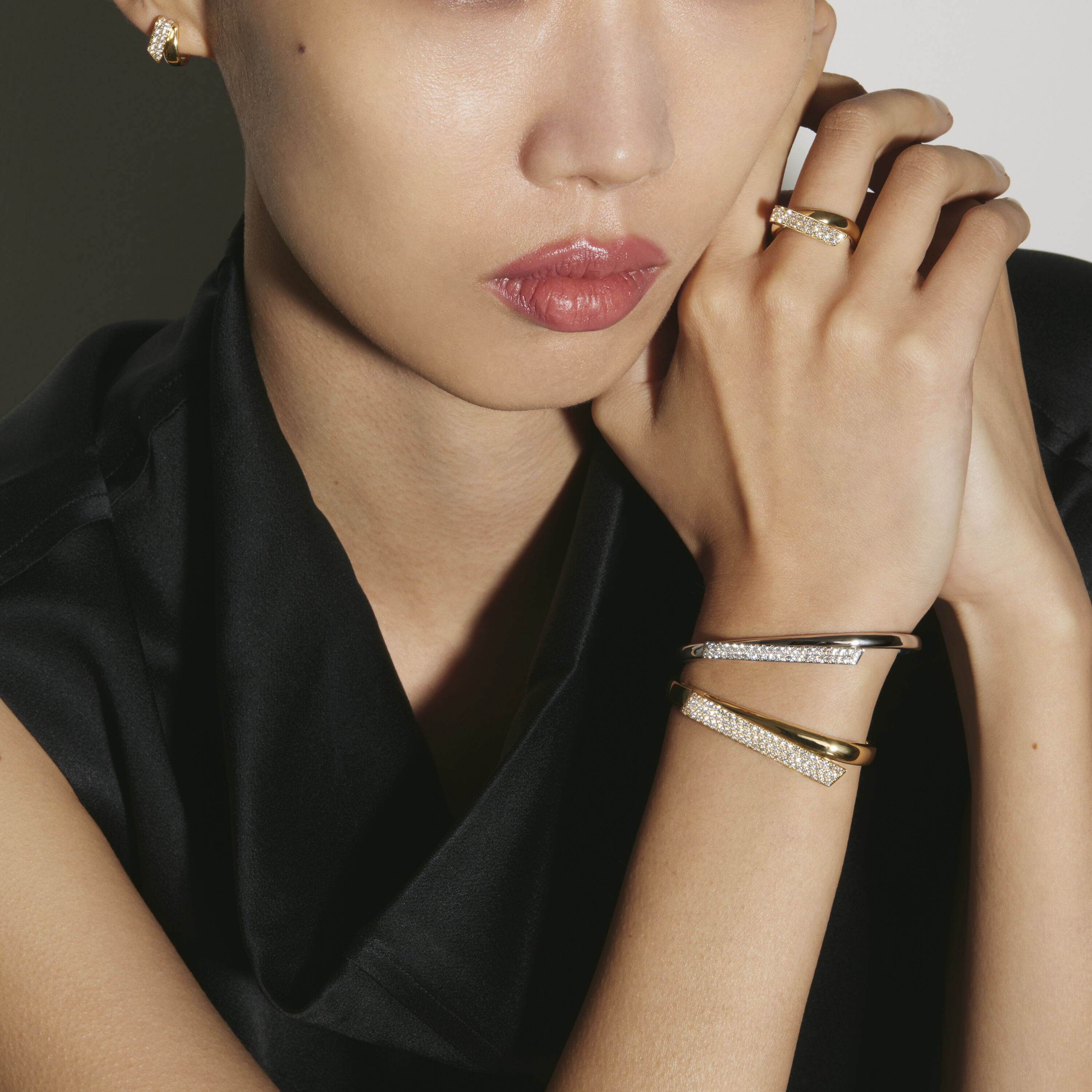 INSIDE/OUT Flip 钻石手镯, 18K 玫瑰金, large