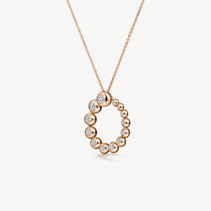 DREAM CIRCLE 可转换式钻石项链, 18K 玫瑰金, large