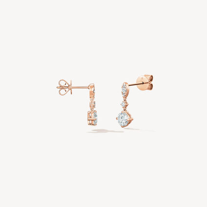 Aerial Petite Drop Earrings, 18K Rose Gold, large