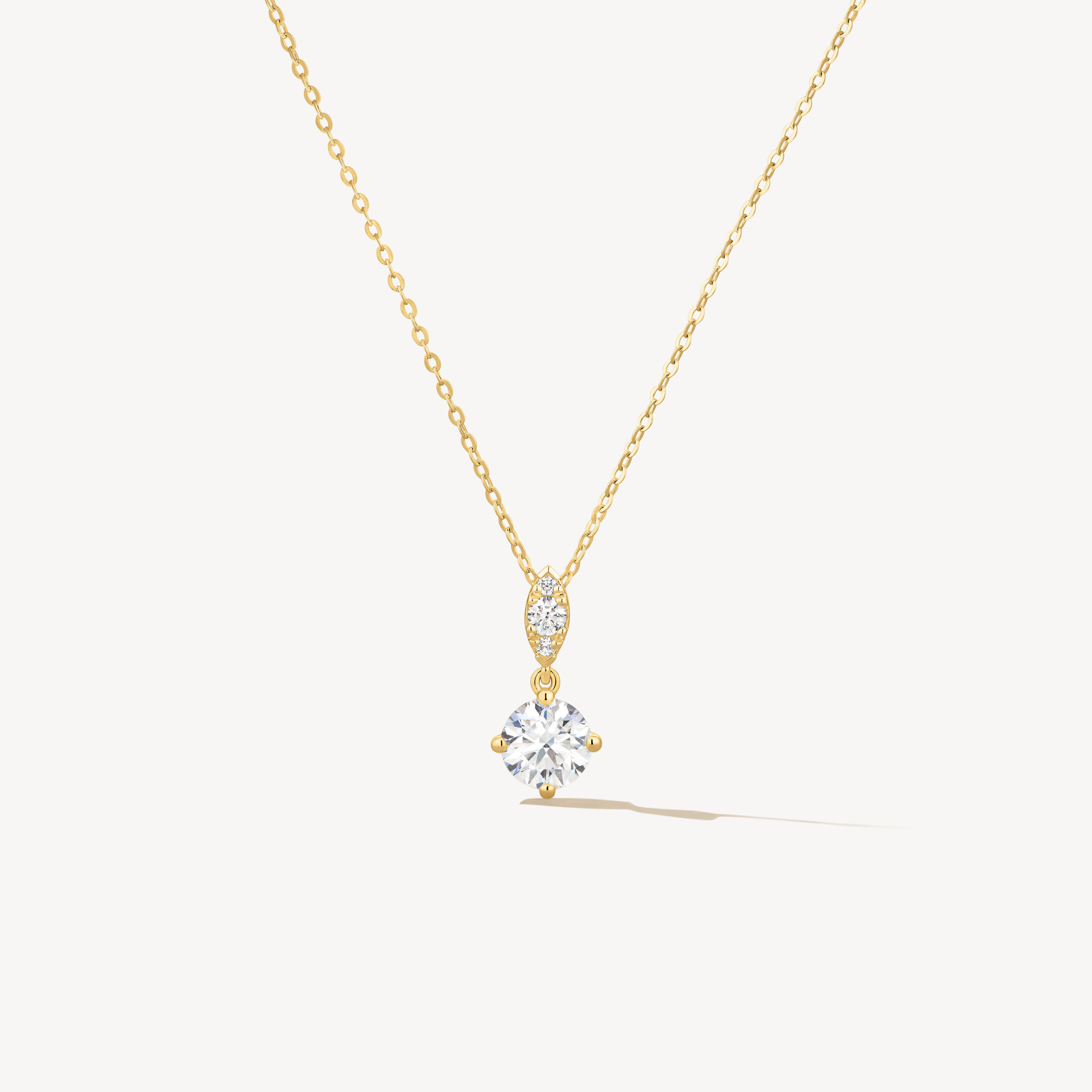 Aerial Petite Drop 钻石项链, 18K 黄金, large