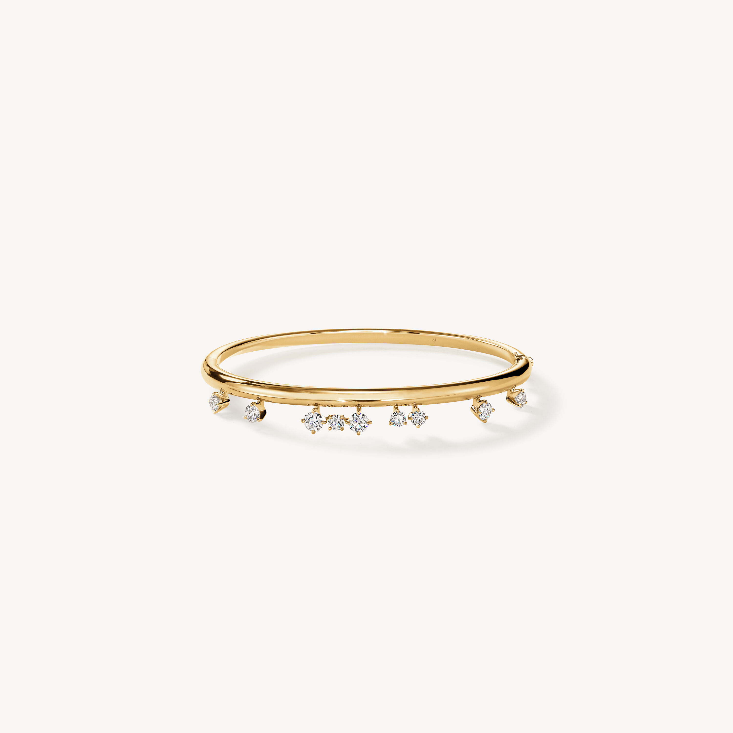 BARRE Floating钻石手镯, 18K 黄金, large