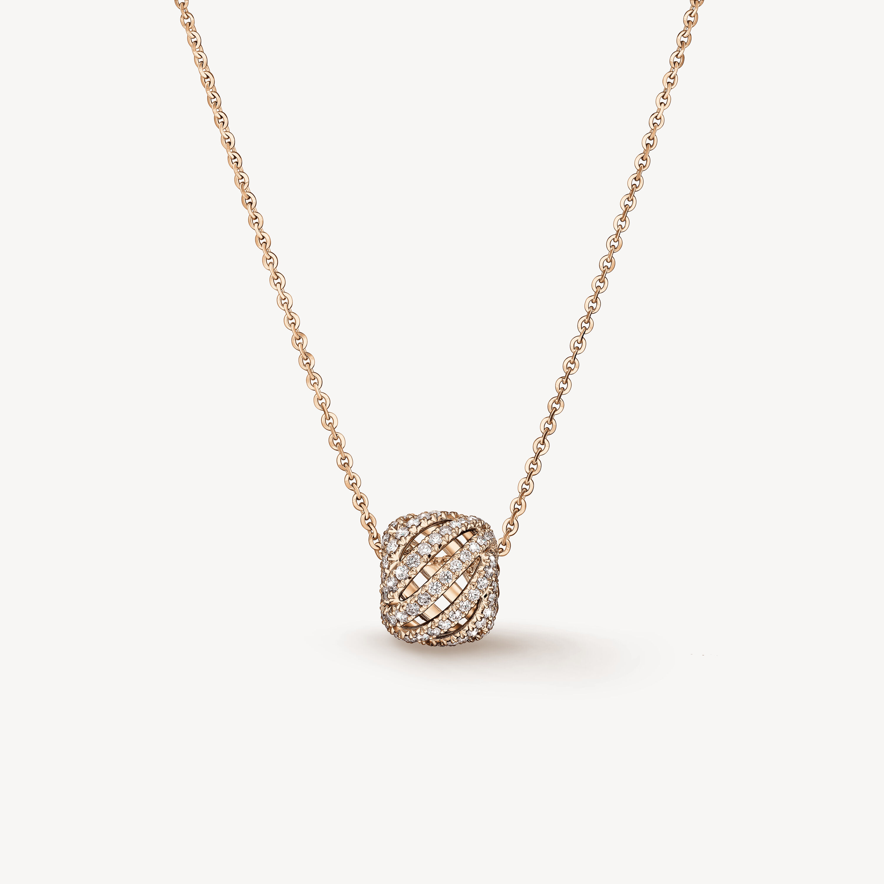 VELA Ethereal Rondel 钻石项链, 18K 玫瑰金, large