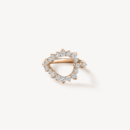 Aerial Open Sunburst Wrap 钻石戒指, 18K 玫瑰金 Aerial Open Sunburst Wrap 钻石戒指, 18K 玫瑰金, large