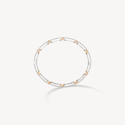 Copley Eternity Pav&eacute; Diamond Bangle, 18K White gold and Rose gold, large