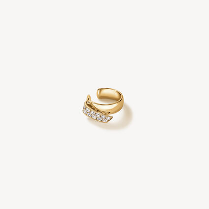 INSIDE/OUT Diamond Flip Ear Cuff, 18K Yellow Gold, large