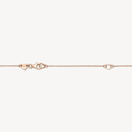Classic Bezel钻石项链, 18K 玫瑰金, large