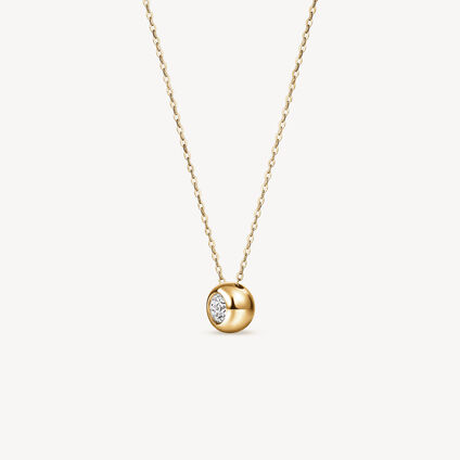DREAM SOLO 钻石项链, 18K 黄金, large