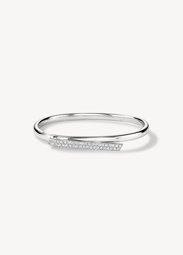 INSIDE/OUT Diamond Flip Bangle, 18K White Gold INSIDE/OUT Diamond Flip Bangle, 18K White Gold, large