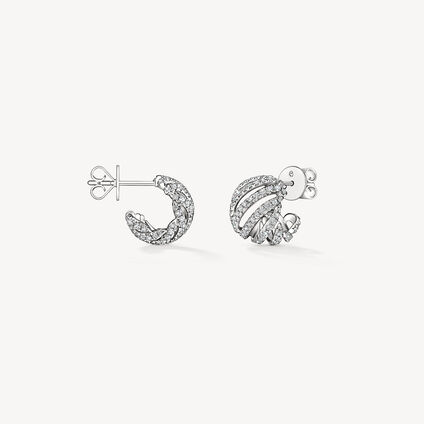 VELA Ethereal Huggies, 18K White Gold, large