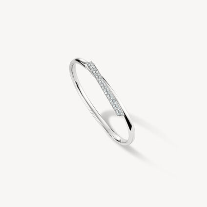 INSIDE/OUT Diamond Flip Bangle, 18K White Gold INSIDE/OUT Diamond Flip Bangle, 18K White Gold, large