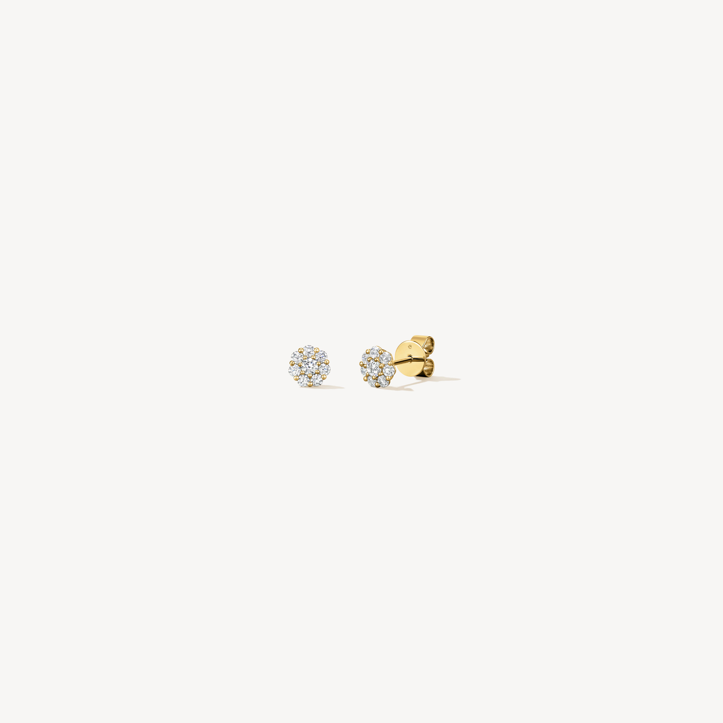 Beloved 钻石耳环, 18K 黄金, large