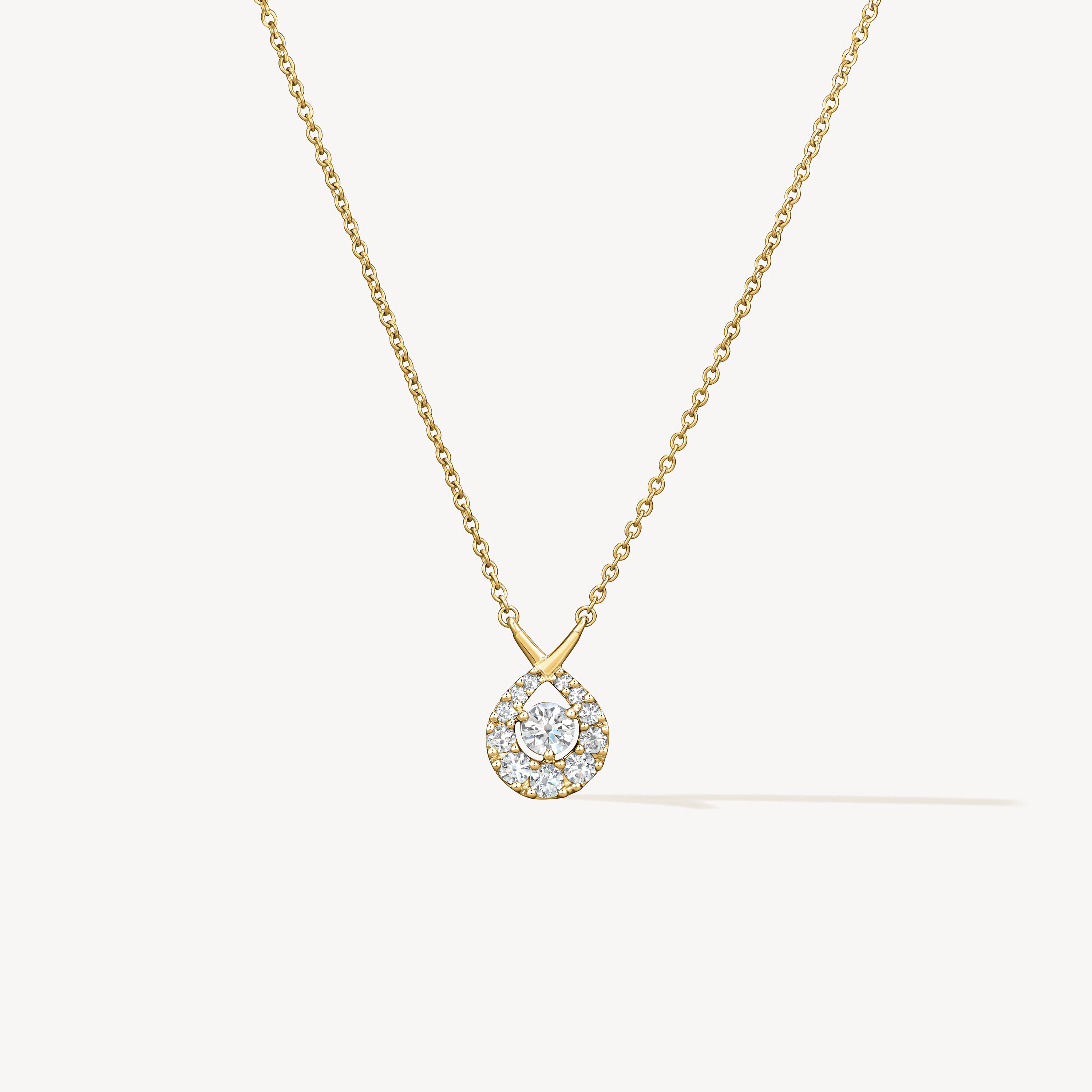 Optima 钻石项链, 18K 黄金, large