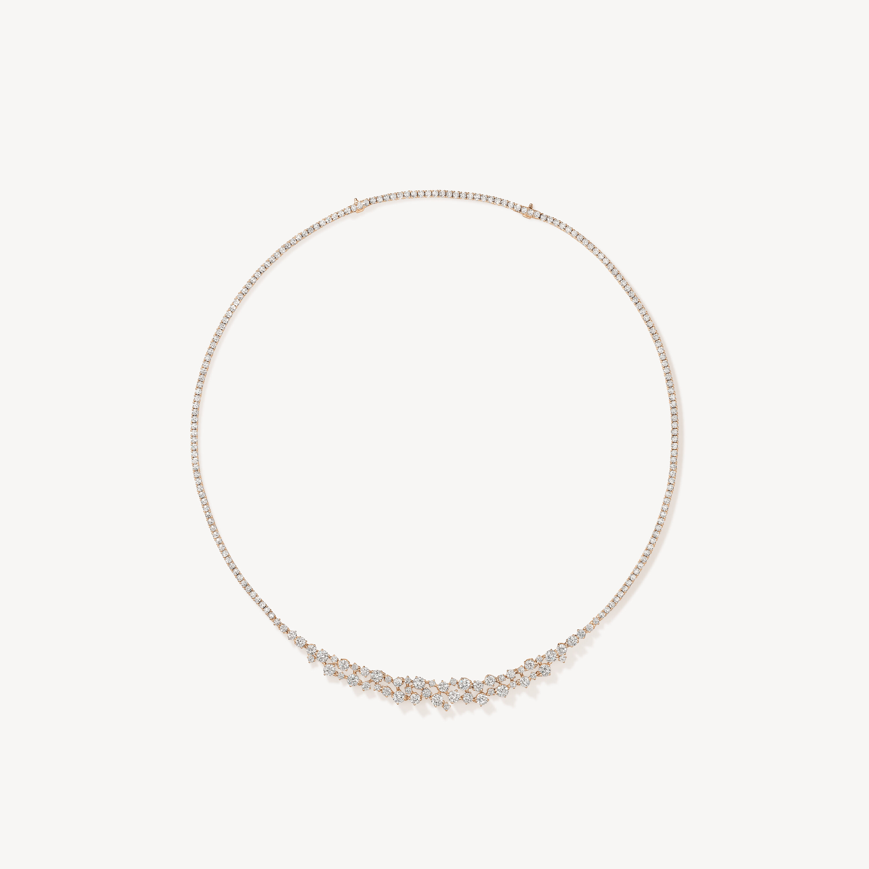 Starlight Diamond Necklace, 18K Rose Gold, large