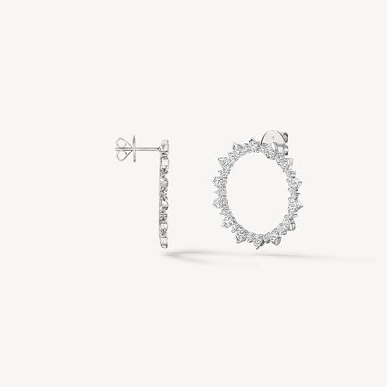 Aerial Open Sunburst 钻石耳环(大), 18K 白金 Aerial Open Sunburst 钻石耳环(大), 18K 白金, large