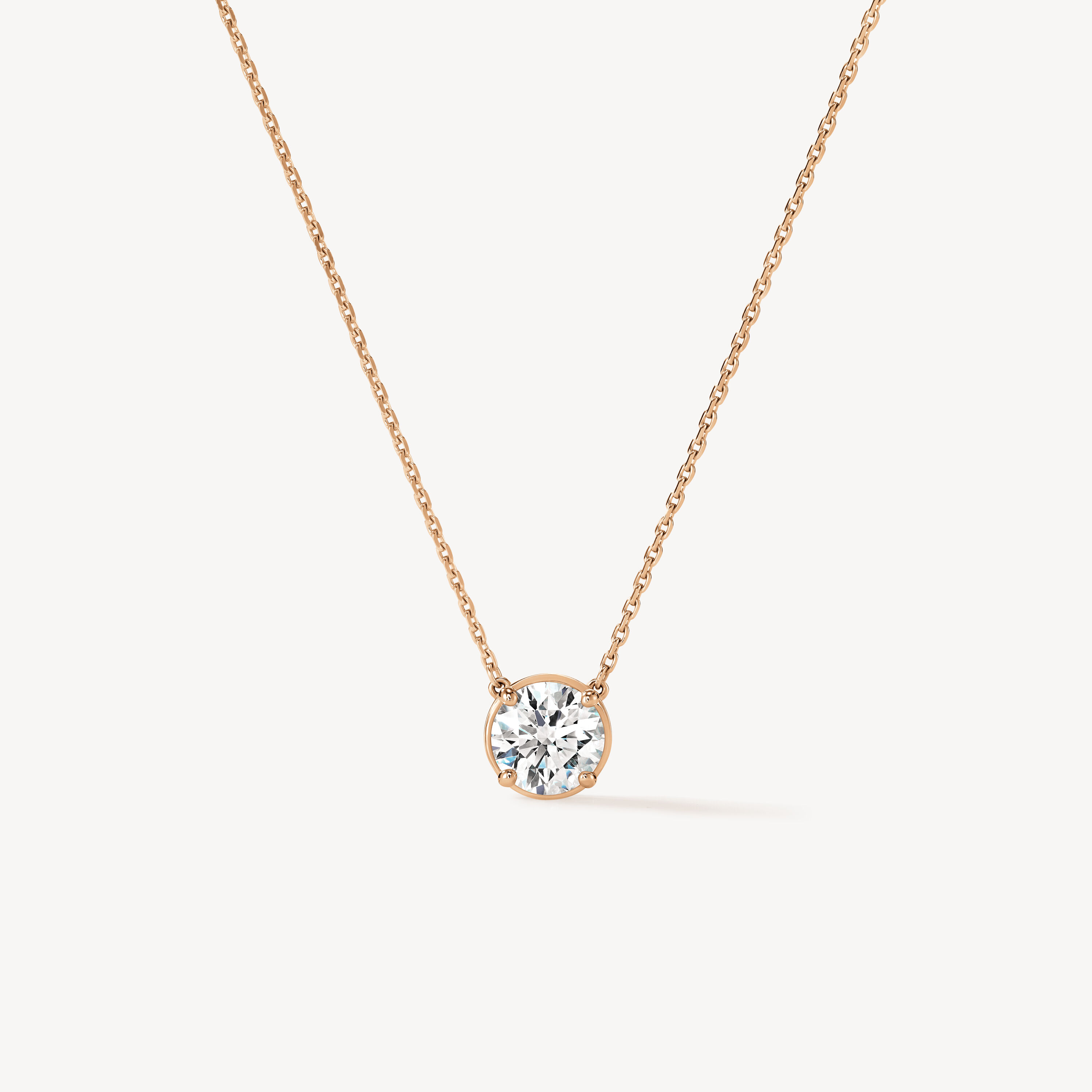Celebration 钻石项链, 18K 玫瑰金, large