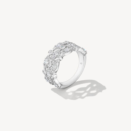 HOF Regal Bezel Triple 钻石戒指, 18K 白金, large