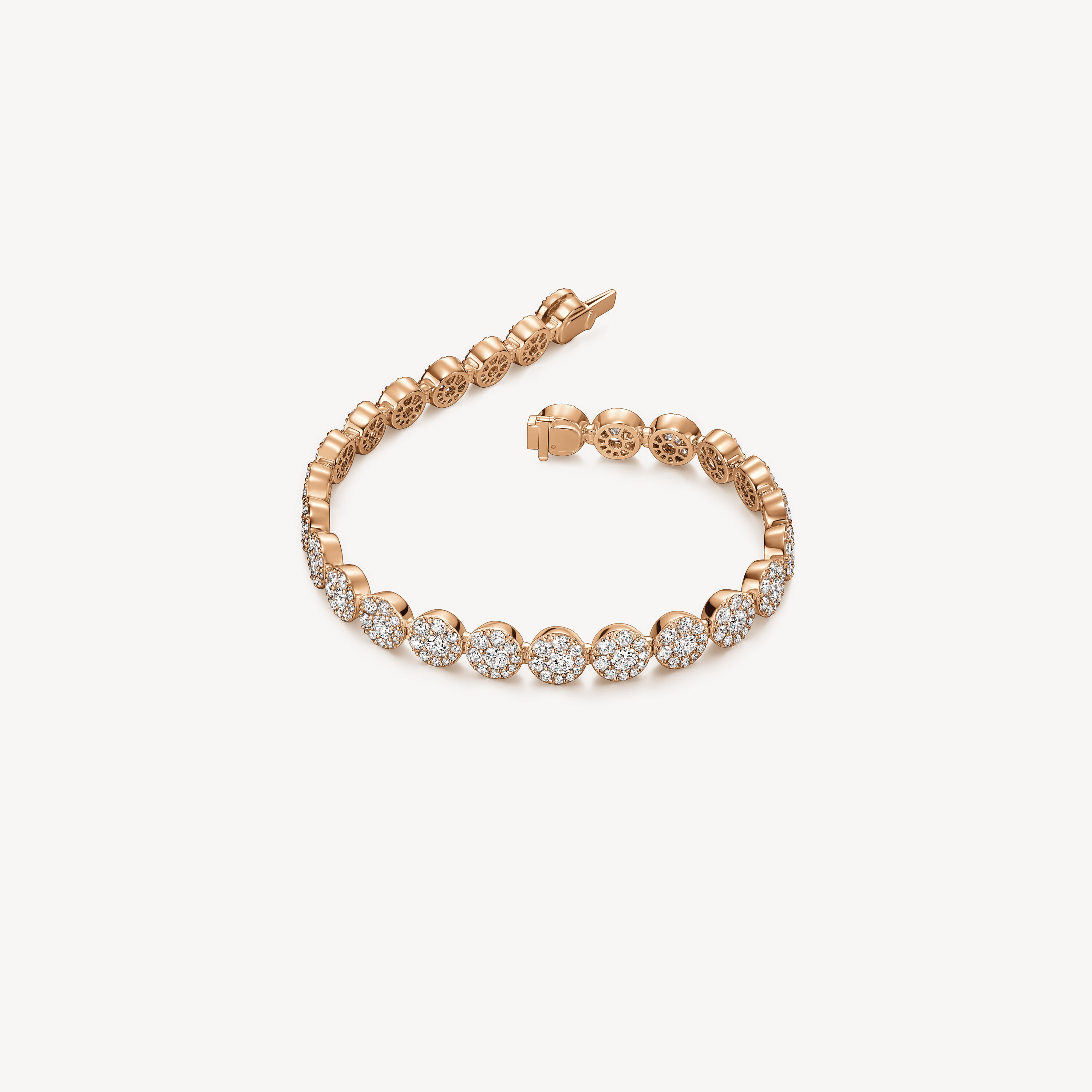 Tessa Line 钻石手链, 18K 玫瑰金, large