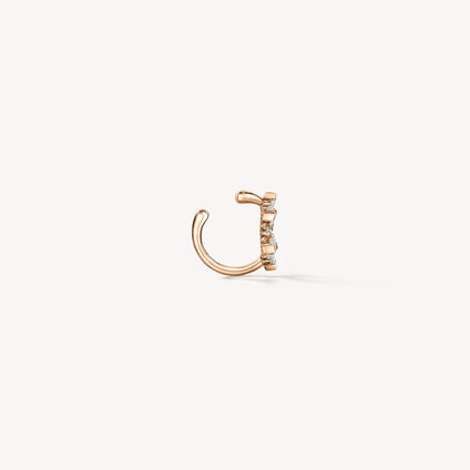 Aerial Open Sunburst 钻石耳夹, 18K 玫瑰金 Aerial Open Sunburst 钻石耳夹, 18K 玫瑰金, large
