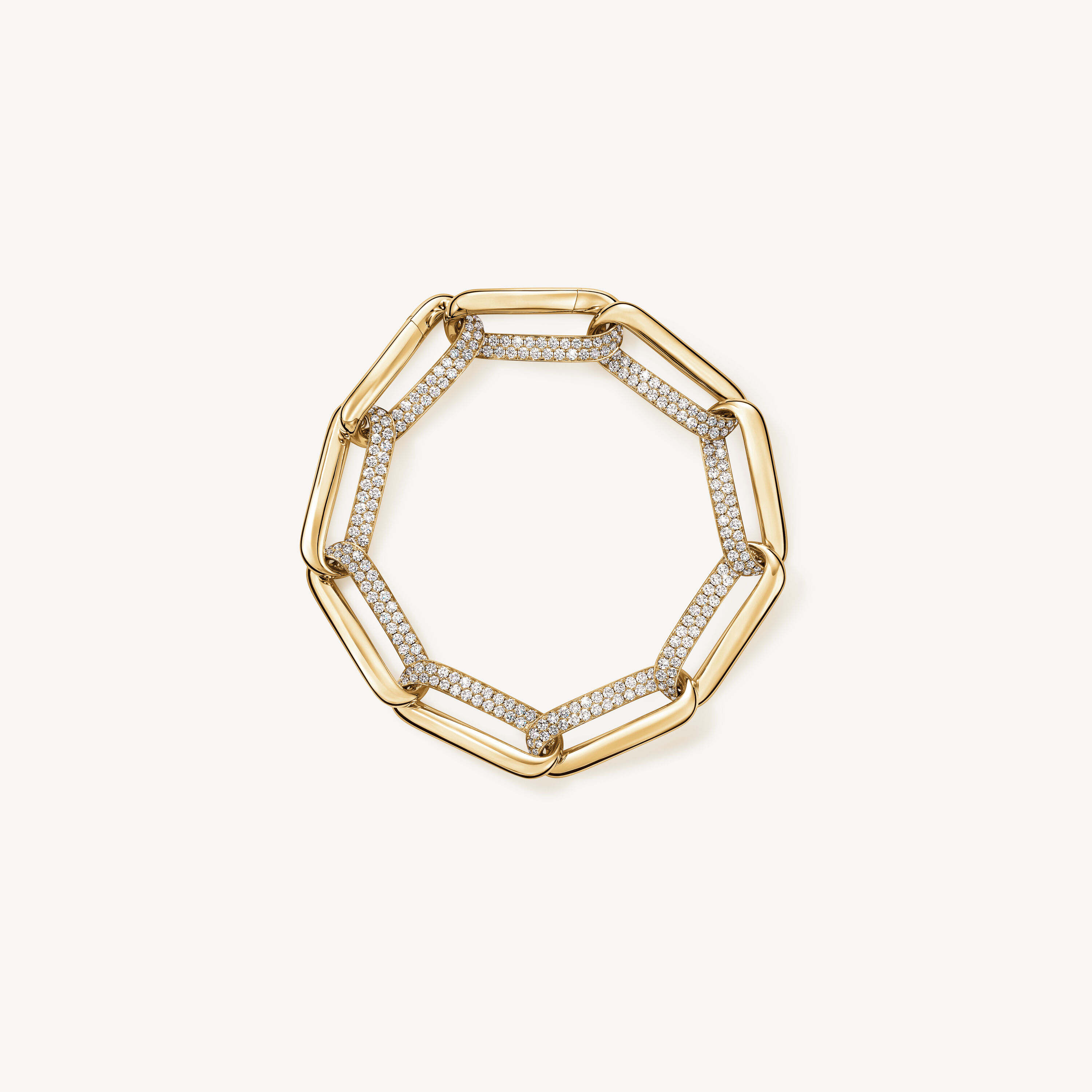 INSIDE/OUT 链式钻石手链, 18K 黄金, large