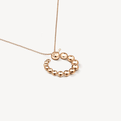 DREAM CIRCLE 可转换式钻石项链, 18K 玫瑰金, large