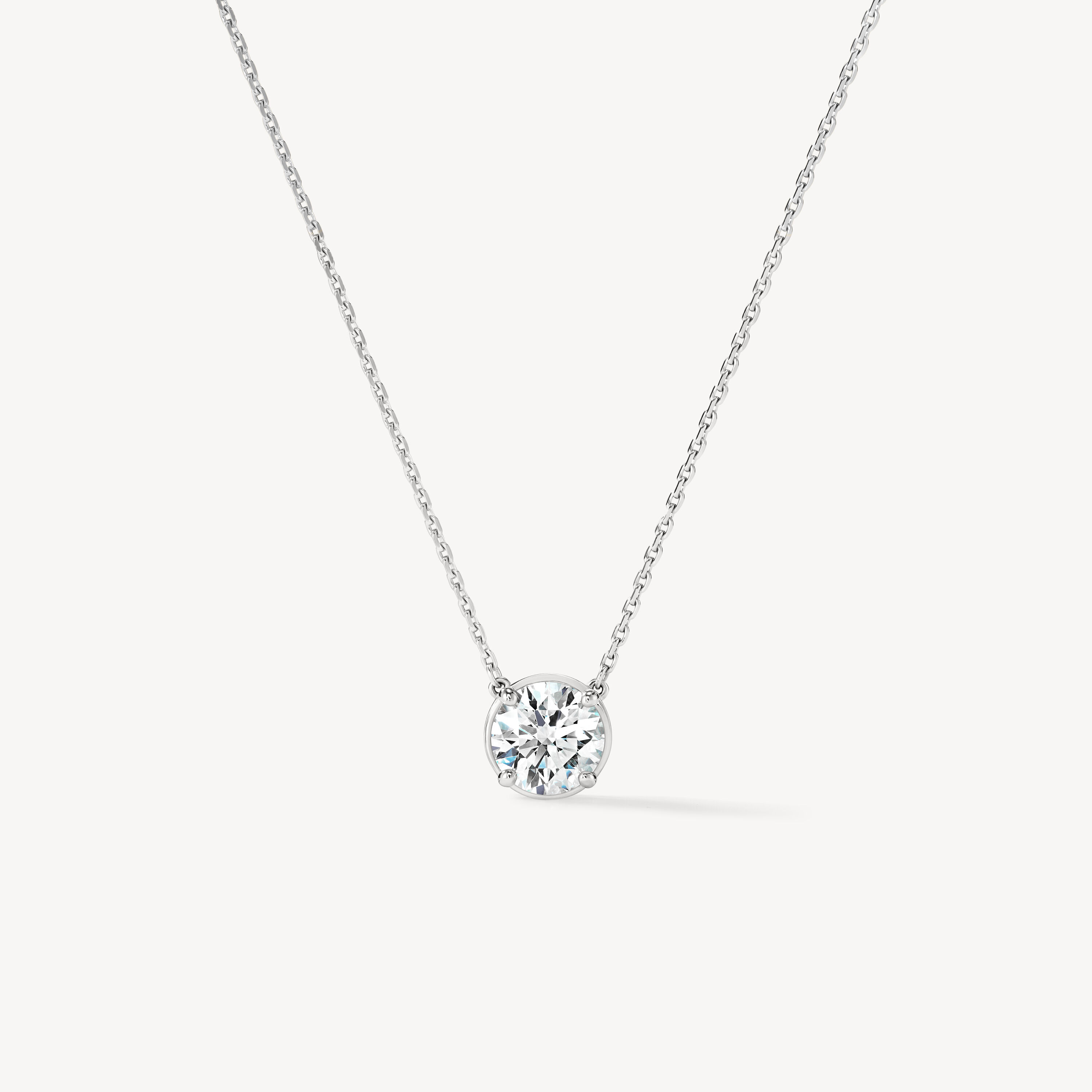 Celebration 钻石项链, 18K 白金, large