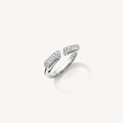INSIDE/OUT Diamond Flip Open Ring, 18K White Gold INSIDE/OUT Diamond Flip Open Ring, 18K White Gold, large