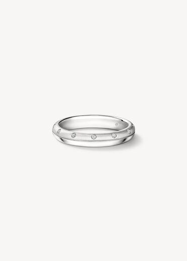 LOVE Satin Finish Multi-Diamond Band, Platinum LOVE Satin Finish Multi-Diamond Band, Platinum, large
