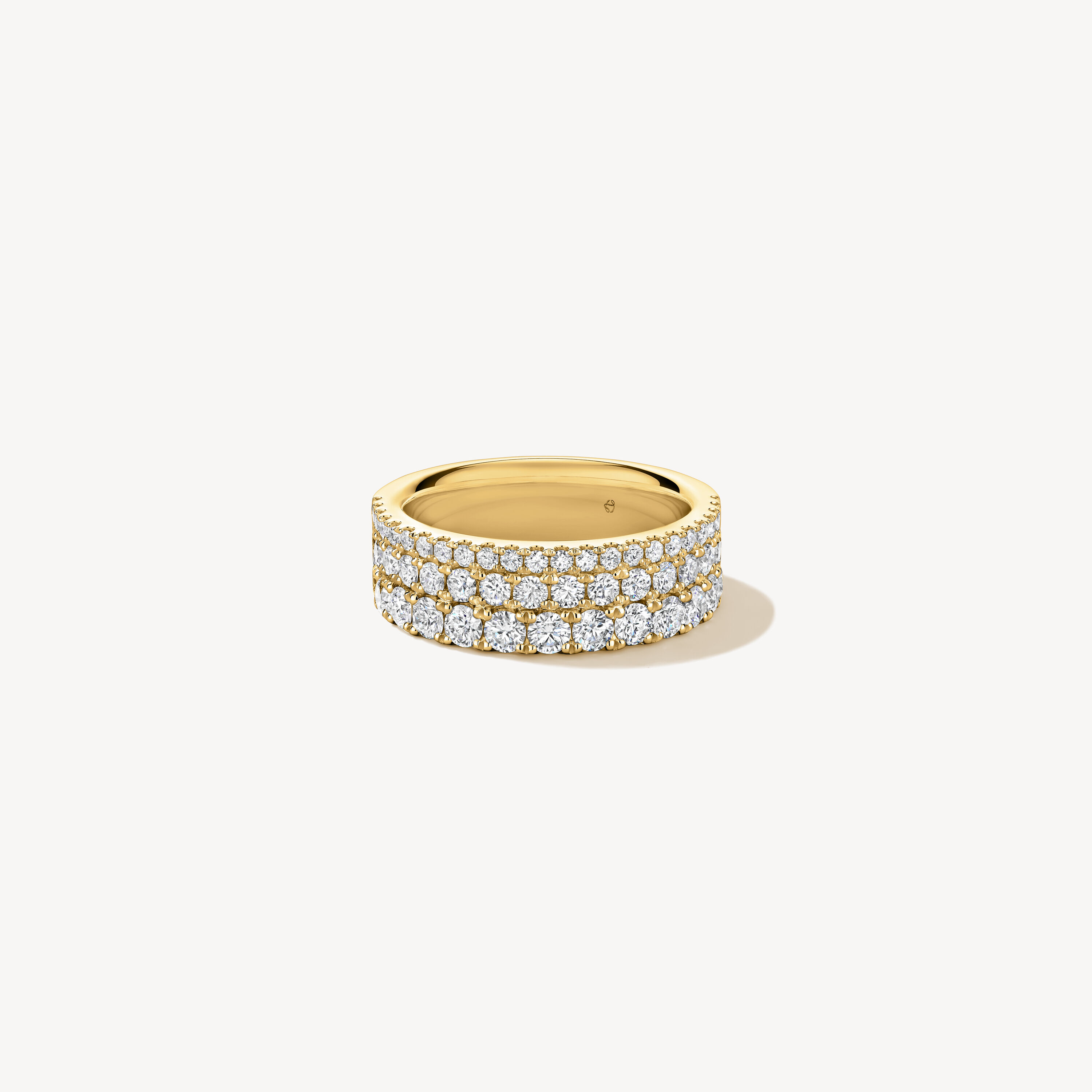 Grace Triple Row戒指, 18K 黄金, large