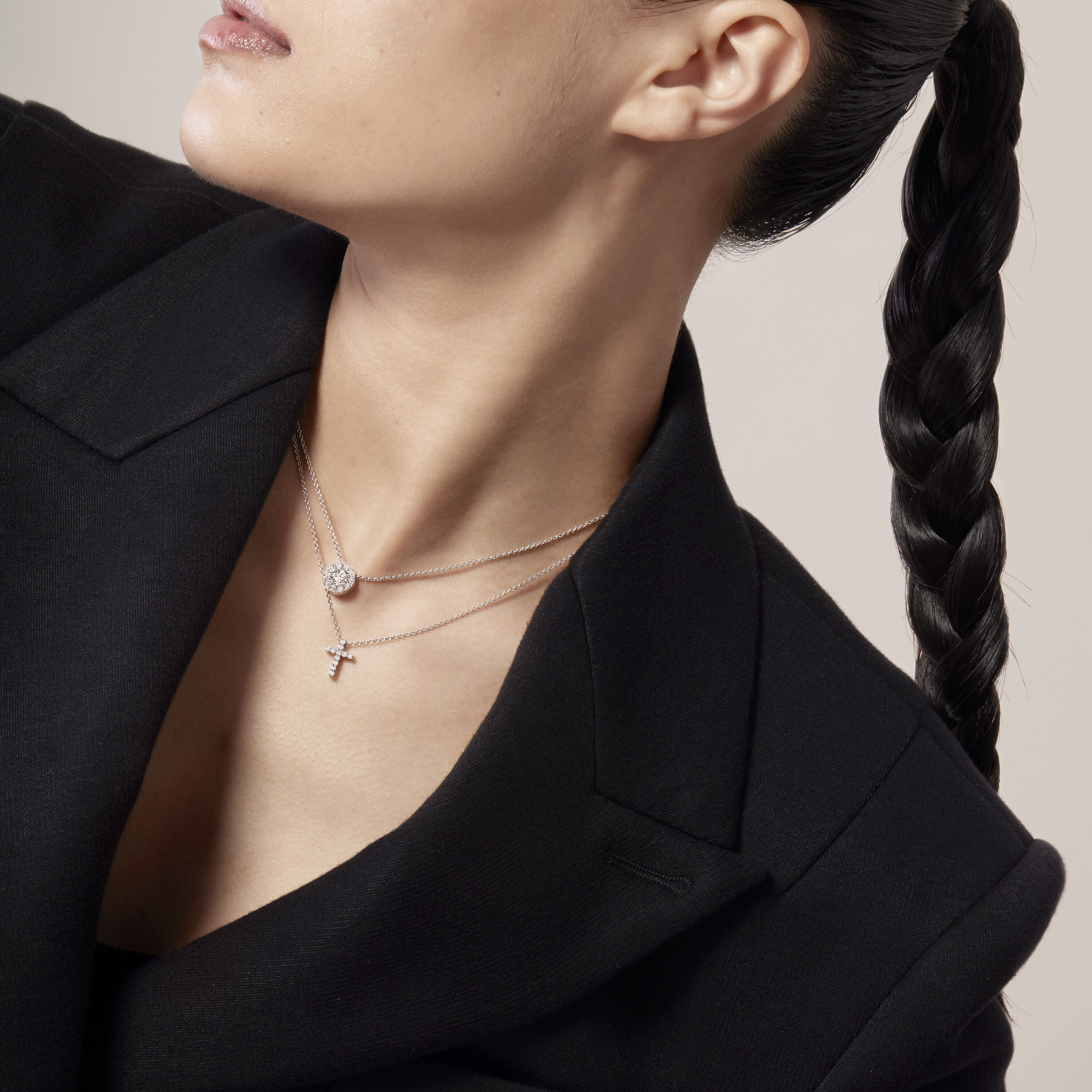 Fulfillment 钻石项链, 18K 玫瑰金, large